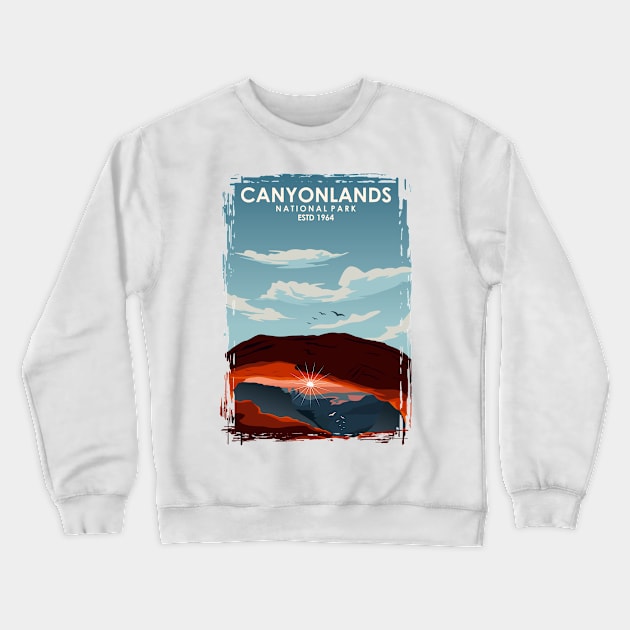 Canyonlands National park travel poster room decor art Crewneck Sweatshirt by jornvanhezik